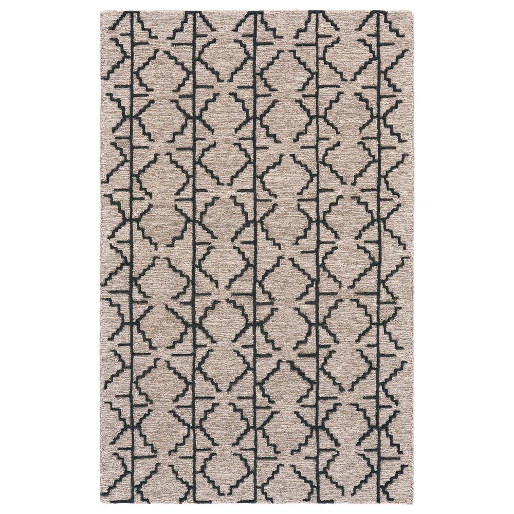 Feizy Enzo 8" x 11" Charcoal and Gray Area Rug, , large