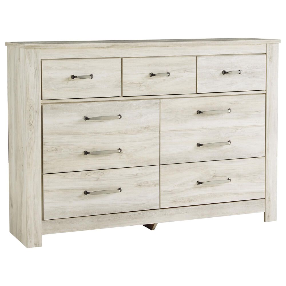 Ashley Bellaby 5-Piece Queen Panel Bedroom Set in Whitewash, , large