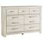Ashley Bellaby 5-Piece Queen Panel Bedroom Set in Whitewash, , large