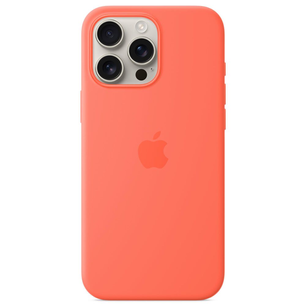 Apple Silicone Case with MagSafe for iPhone 16 Pro Max in Tangerine, , large