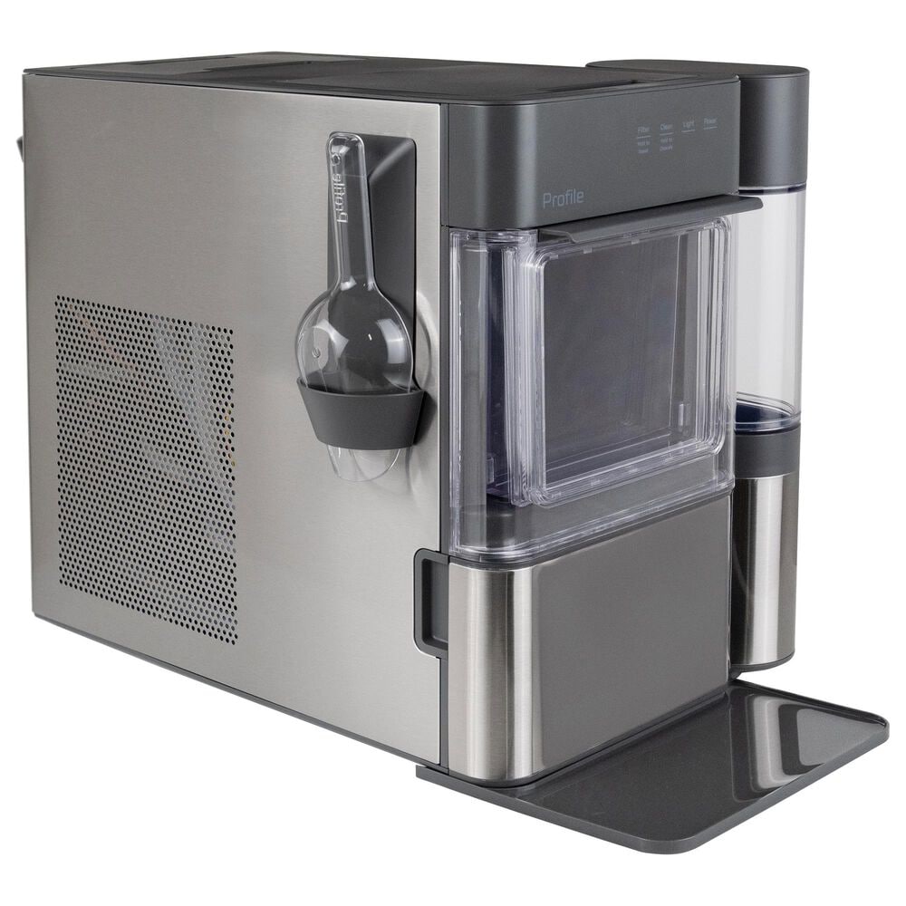 GE Profile Opal Mini Pro Nugget Ice Maker with Side Tank in Stainless Steel and Charcoal Gray, , large