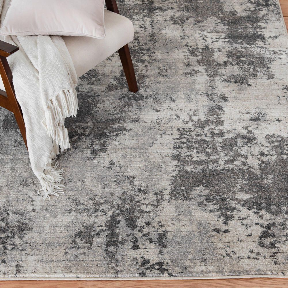 Central Oriental Minerva Fitz 5&#39; x 7&#39;3&quot; Grey and Blue Area Rug, , large