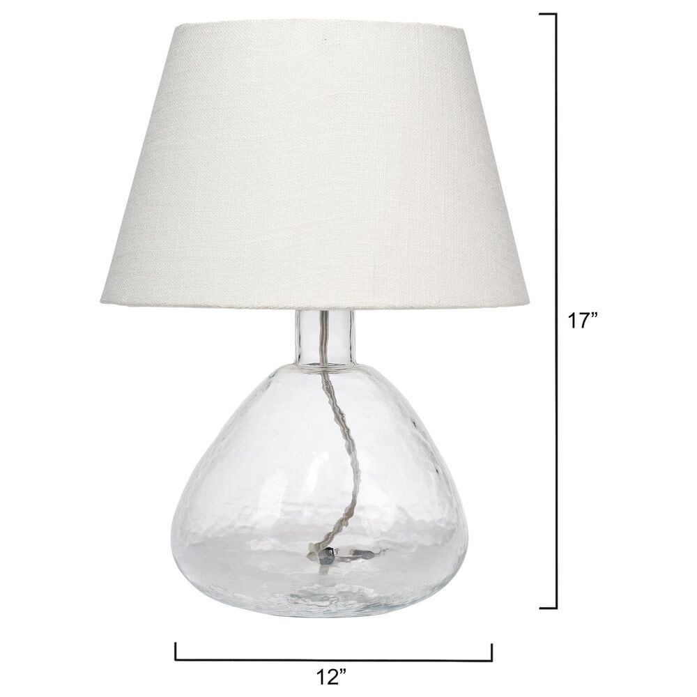 Jamie Young Flomar Blown Glass Table Lamp in Clear, , large