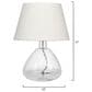 Jamie Young Flomar Blown Glass Table Lamp in Clear, , large