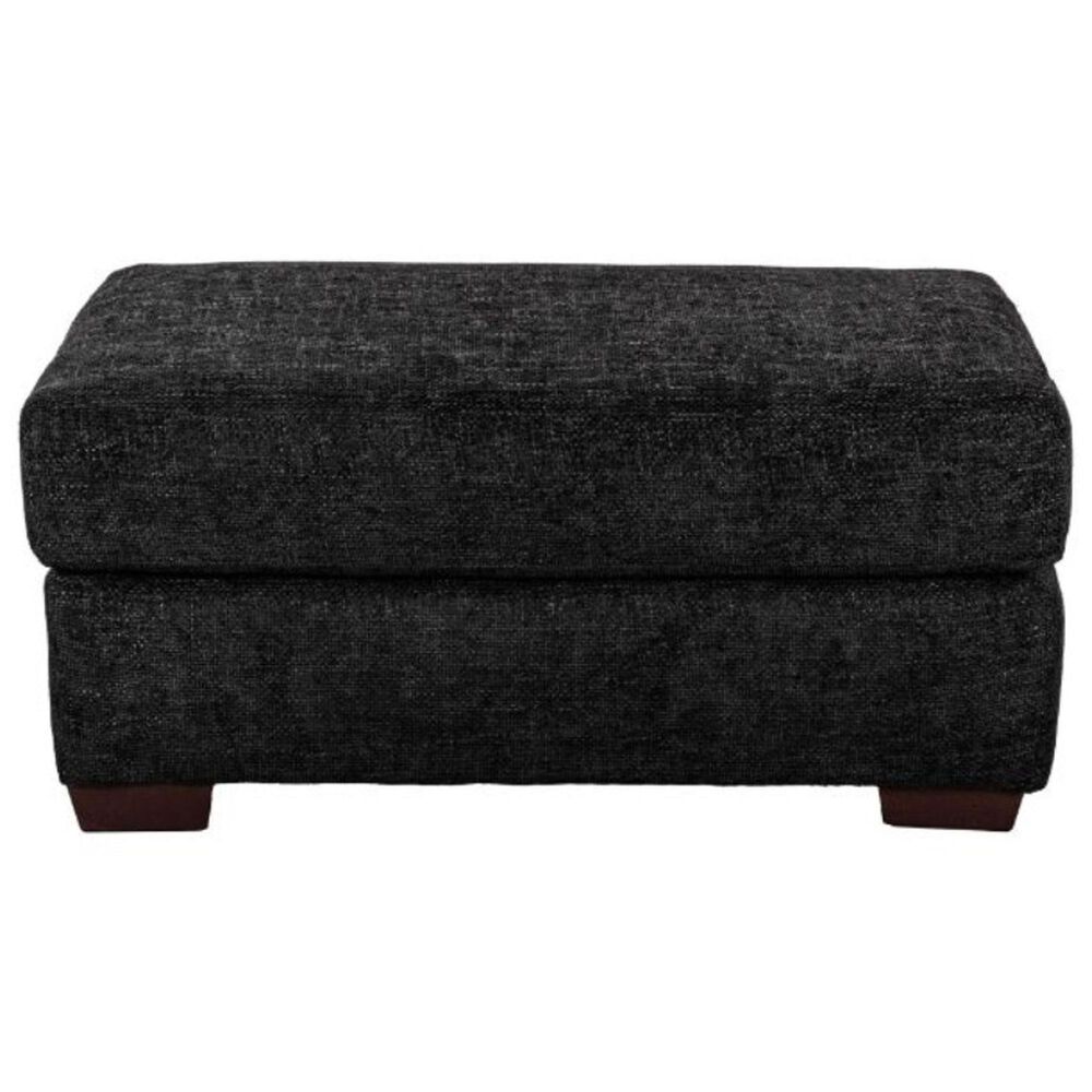Northwestern Zazie Ottoman in Onyx, , large