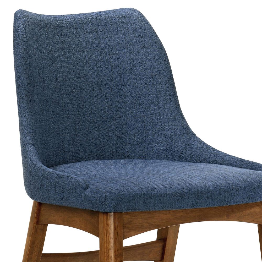 Blue River Westmont and Azalea 5-Piece Dining Set with Blue Cushion in Walnut, , large