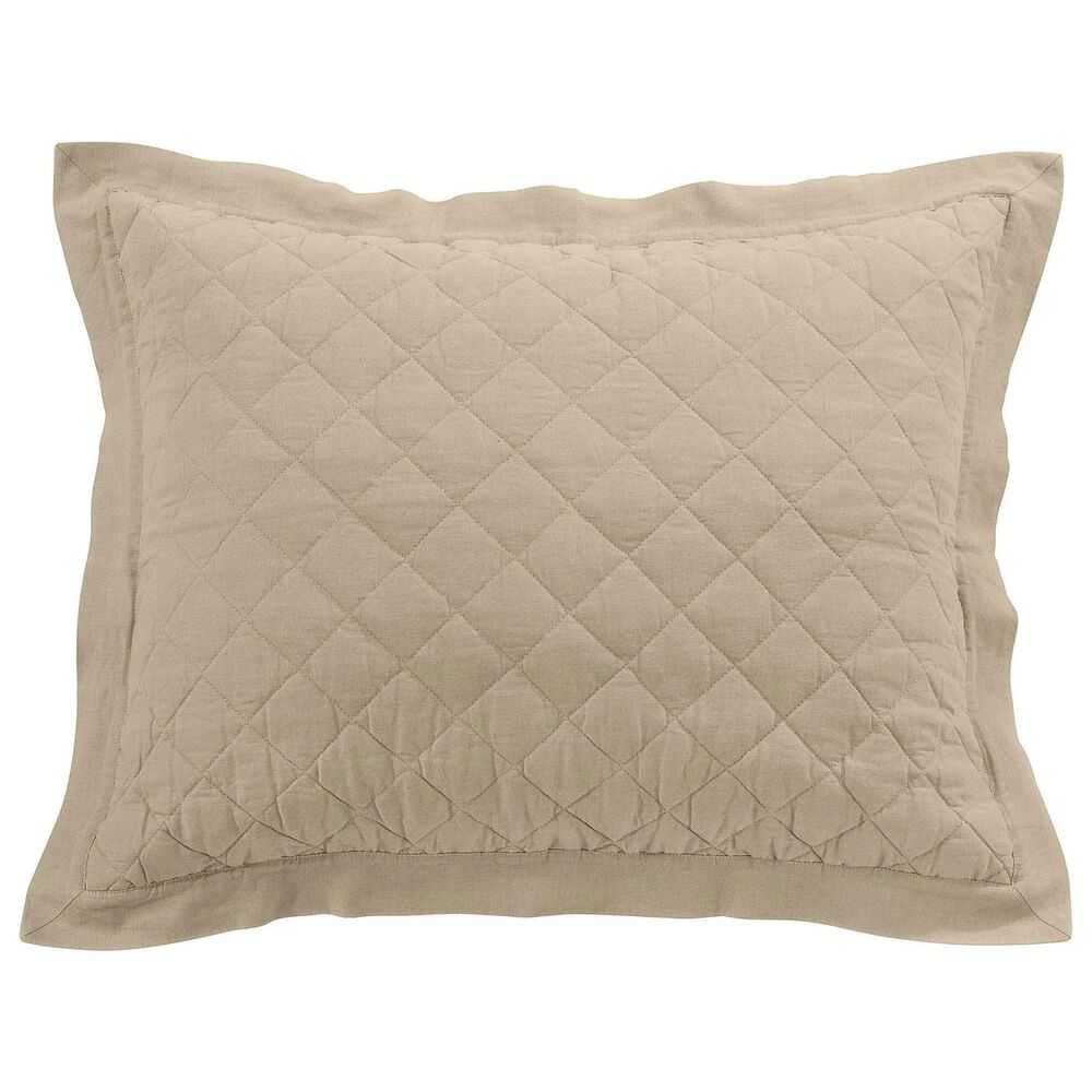 HiEnd Accents Diamond 20" x 26" Pillow Sham in Light Tan, , large