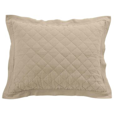 HiEnd Accents Diamond 20" x 26" Pillow Sham in Light Tan, , large