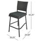 Hearth and Haven Outdoor Rattan Armless Barstool in Grey (Set of 2), , large