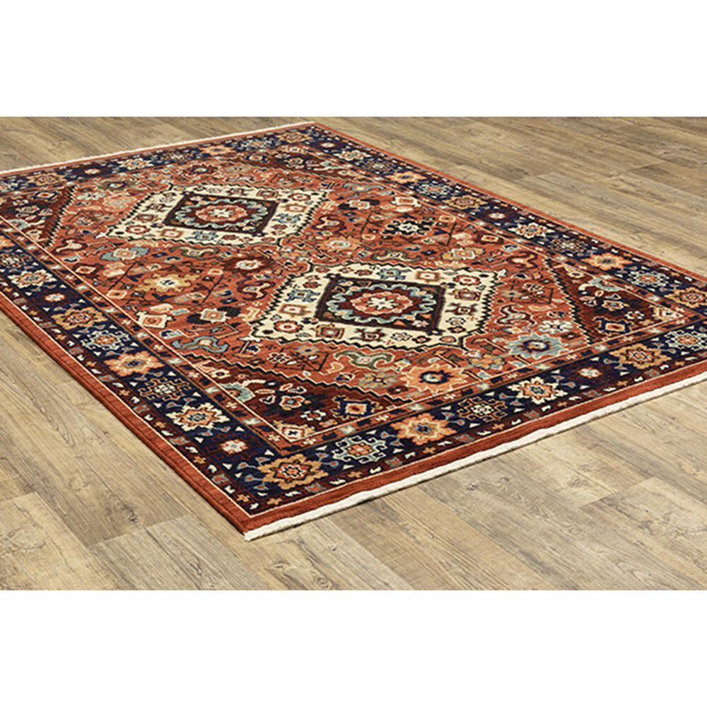 Oriental Weavers Lilihan Medallion 2061V 2&#39; x 6&#39; Red and Blue Scatter Rug, , large