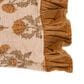 Creative Coop Cozy 60"x 50" Cotton Slub Printed Throw with Velvet Ruffle in Multicolor, , large