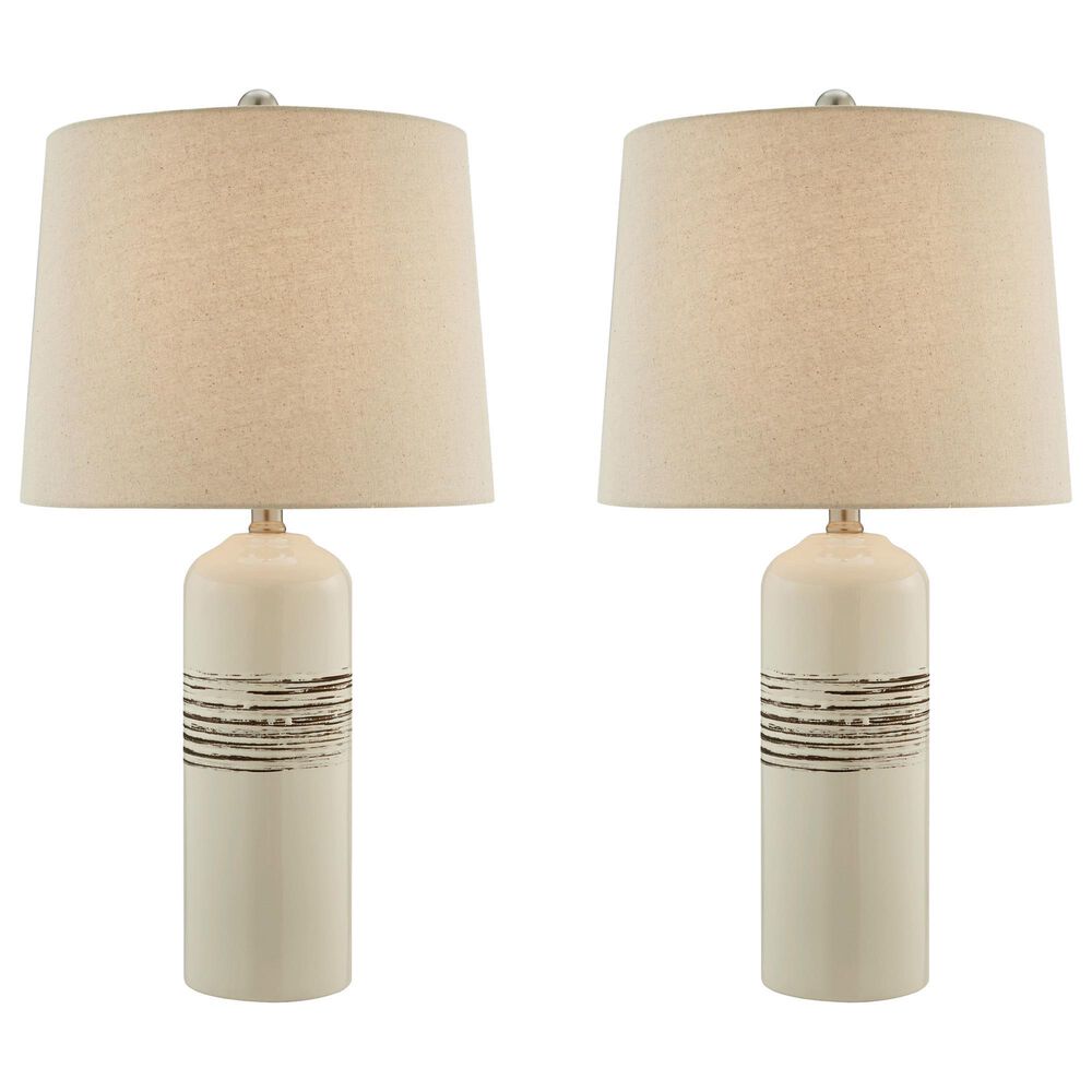 Lite Source Noelle Table Lamp in White (Set of 2), , large