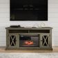 Waltham Telluride 60" TV Stand with Electric Fireplace in Driftwood, , large