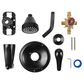 MS International 1-Handle 1-Spray Tub and Shower Faucet with Pressure Balance Valve in Matte Black, , large