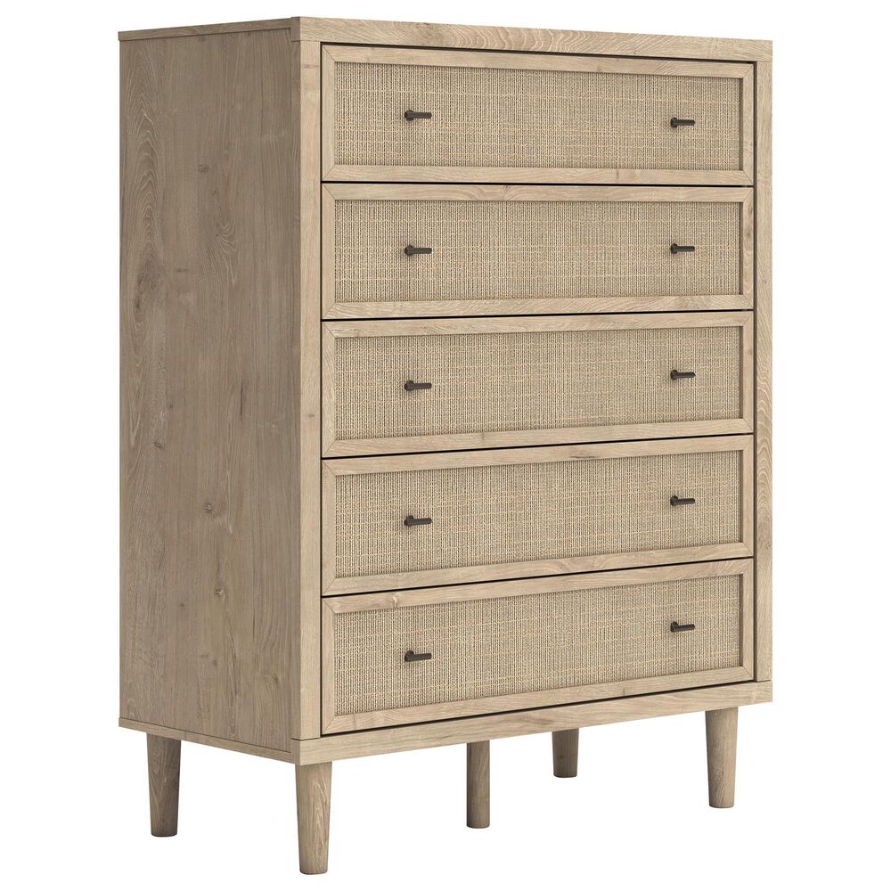 Ashley Cielden 5-Drawer Chest in Tan, , large