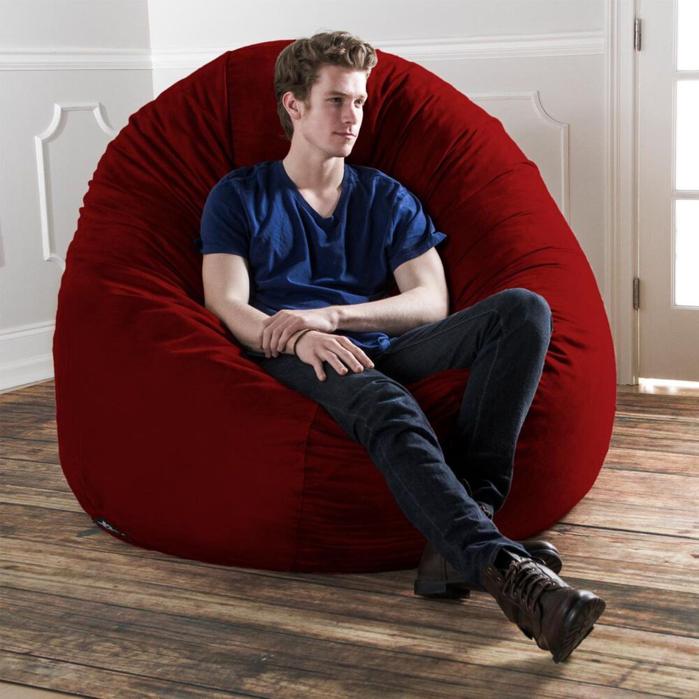 Jaxx 6&#39; Cocoon Large Bean Bag Chair in Cinnabar, , large
