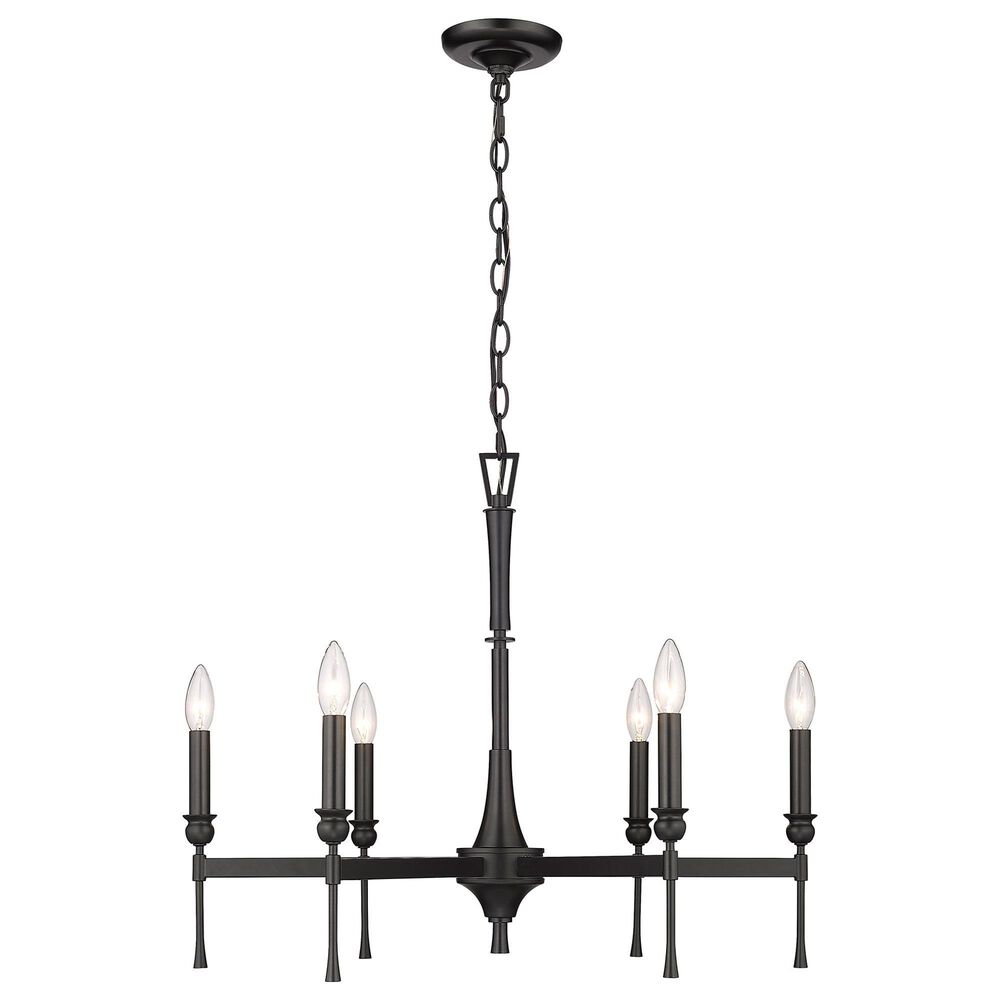 Golden Lighting Landon 6-Light Chandelier in Matte Black, , large
