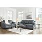 Ashley Genoa Stationary Loveseat in Steel, , large