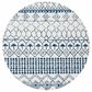 Safavieh Tulum  6"7" Round Ivory and Navy Area Rug, , large