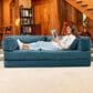 Jaxx Unsofa Stationary Loveseat in Aqua Blue, , large