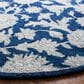 Safavieh Micro-Loop 5" Round Navy and Grey Area Rug, , large