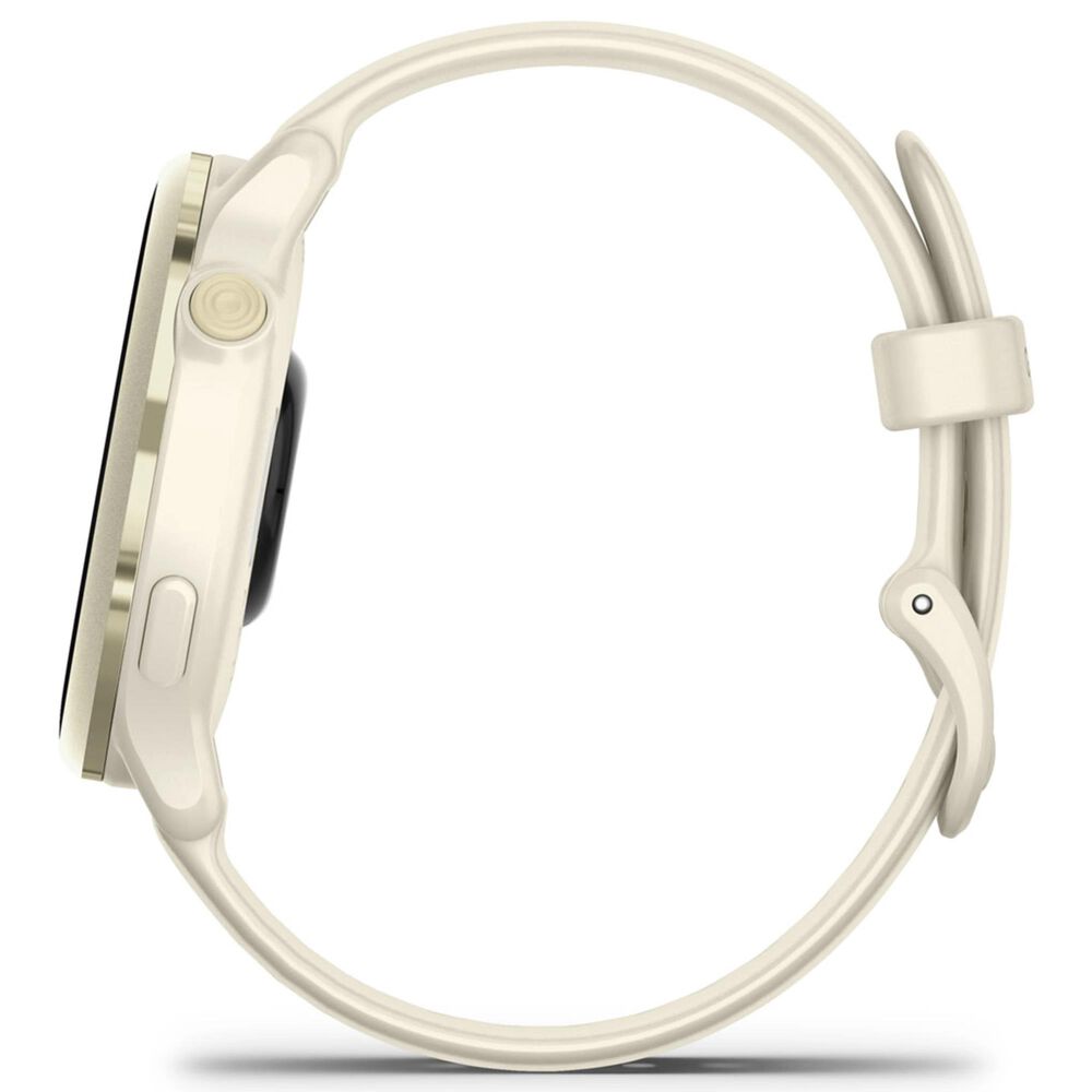 Garmin Vivoactive 6 Smartwatch 42mm Lunar Gold Aluminum Case with Bone Band, , large