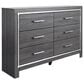 Ashley Lodanna 6 Drawer Dresser in Gray, , large