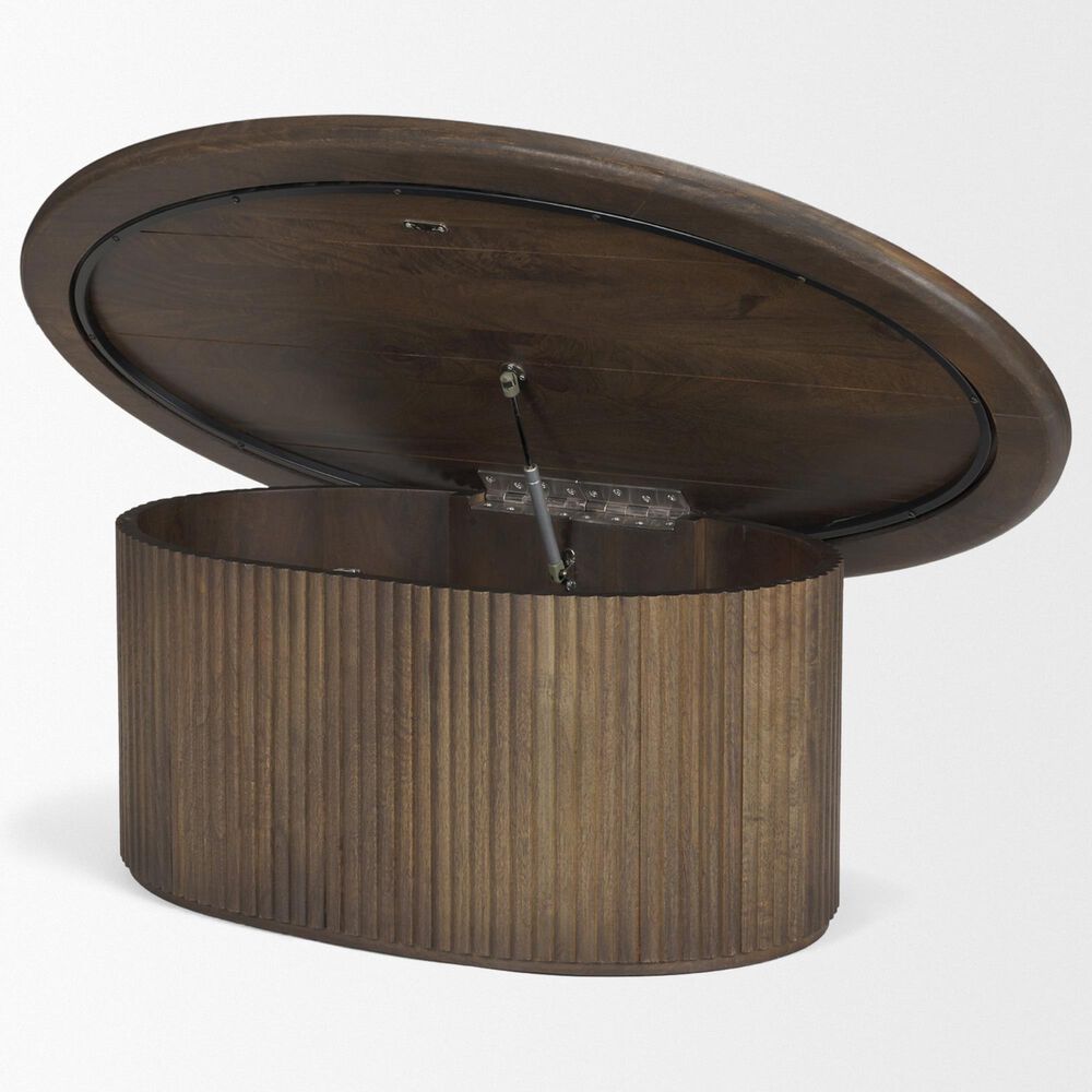 Mercana Terra Oval Coffee Table in Dark Brown, , large