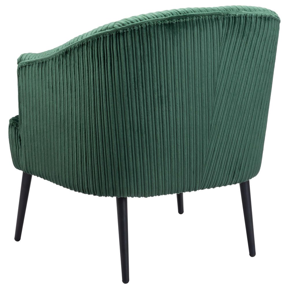 Zuo Modern Ranier Accent Chair in Green Velvet, , large