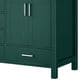 Lexora Home Jacques 80" Double Bathroom Vanity in Green with 2 cm White Cultured Marble Top and Rectangular Sinks, , large