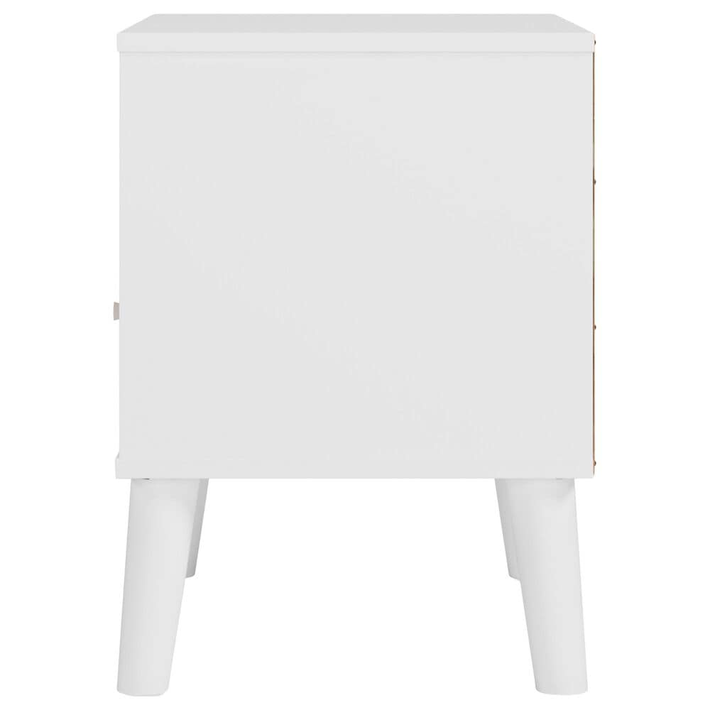 Ashley Piperton Nightstand in White and Brown, , large