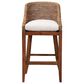 Baxton Studio Jasper Bar Stool in Brown Wash, , large