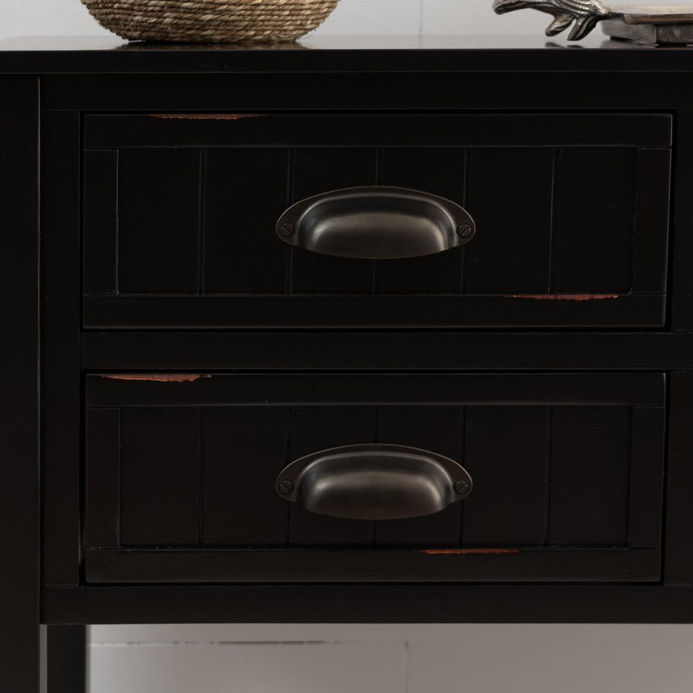 Linon Home Decor Blume 4-Drawer Console in Antique Black, , large