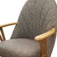 Chromcraft Bucket Chair with Arms in Chestnut and Vivacious Onyx, , large