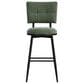 Richlands Furniture Beau Adjustable Swivel Stool with Green Upholstery in Black, , large
