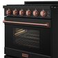 Thor Kitchen Gordon Ramsay 4.6 Cu. Ft. Professional Liquid Propane Range with Rose Gold Handle Kit in Black, , large