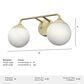 Hunter Hepburn 2-Light Vanity in Painted Modern Brass, , large