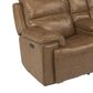 Flexsteel Fenwick Power Loveseat with Console and Headrest in Light Brown, , large