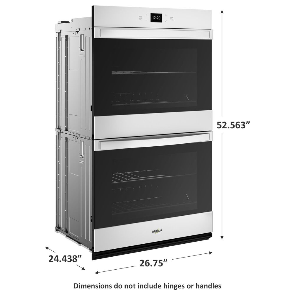 Whirlpool 27&quot; Self-Cleaning Air Fry Single-Fan Smart Double Electric Wall Oven in White, , large