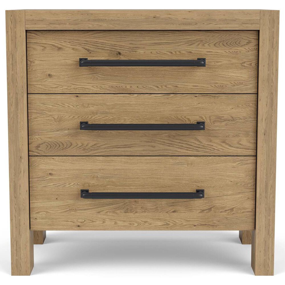 Shannon Hills Davie 3-Drawer Nightstand in Pale Oak, , large