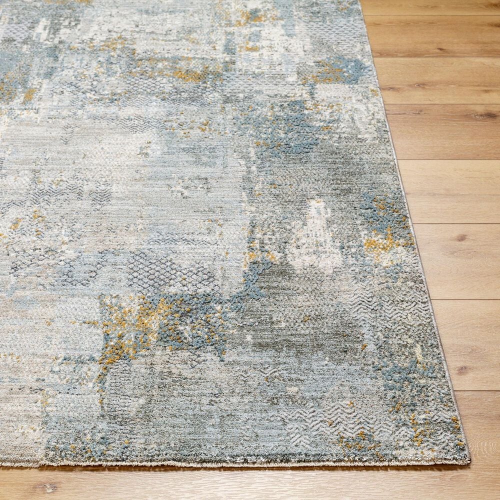 Surya Dresden Dusty Sage, Taupe, Deep Teal, Off-White, Ink Blue, Light Gray and Mustard 7&#39;10&quot; x 10&#39;2&quot; Area Rug, , large