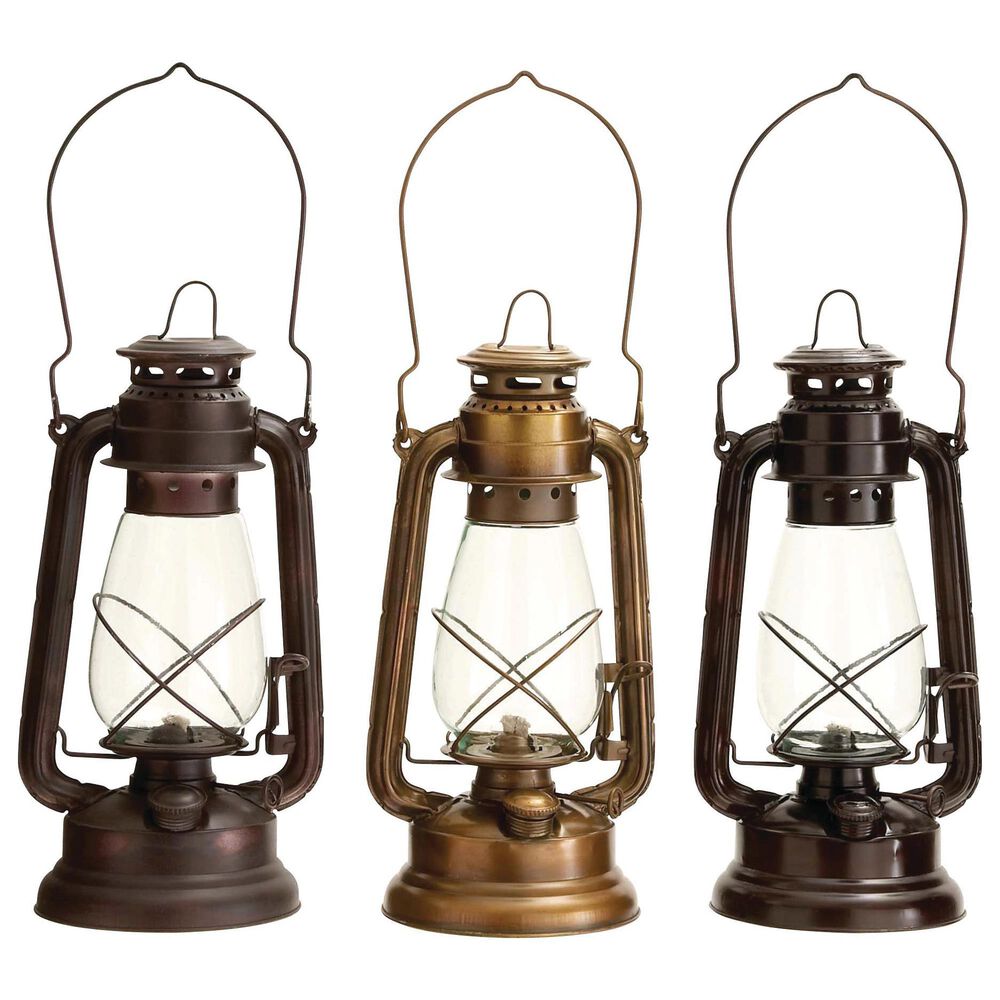 Maple and Jade 19" x 6" Coastal Metal Lantern in Multicolor (Set of 3), , large