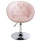Impressions Vanity Antoinette Vanity Chair with Rose Gold Cushion in Stainless Steel, , large