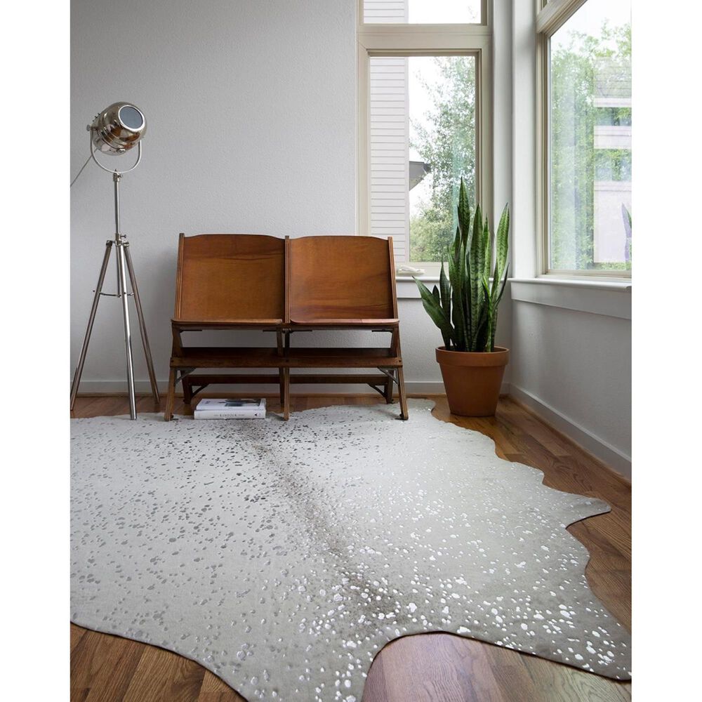 Loloi Bryce BZ-09 3&#39;10&quot; x 5&#39; Stone and Silver Area Rug, , large