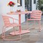 Hearth and Haven Santa Monica 3-Piece Outdoor Bistro Set in Coral, , large