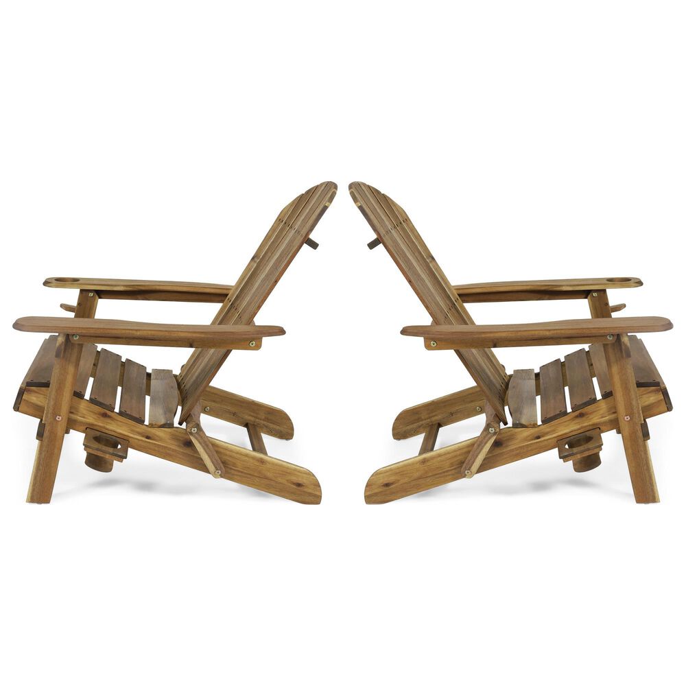 Noble House Bellwood Patio Adirondack Chair in Natural &#40;Set of 2&#41;, , large