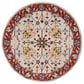 Safavieh Micro-Loop 5" Round Beige and Rust Area Rug, , large