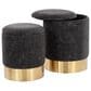 Lumisource Marla 2-Piece Nesting Ottoman Set in Black, , large