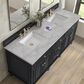 James Martin Vanities Lorelai 72" Double Bathroom Vanity in Black Onyx with 3 cm Eternal Jasmine Pearl Silestone Top, Rectangular Sinks and FreePower Wireless Charger, , large