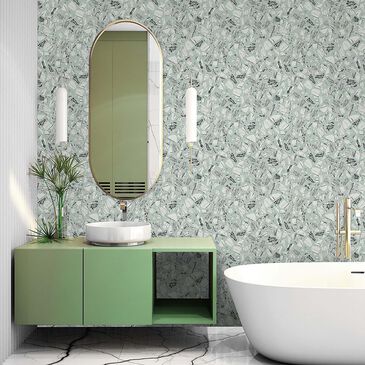 Tempaper Speckled Terrazzo Mint Julep Peel and Stick Wallpaper, , large